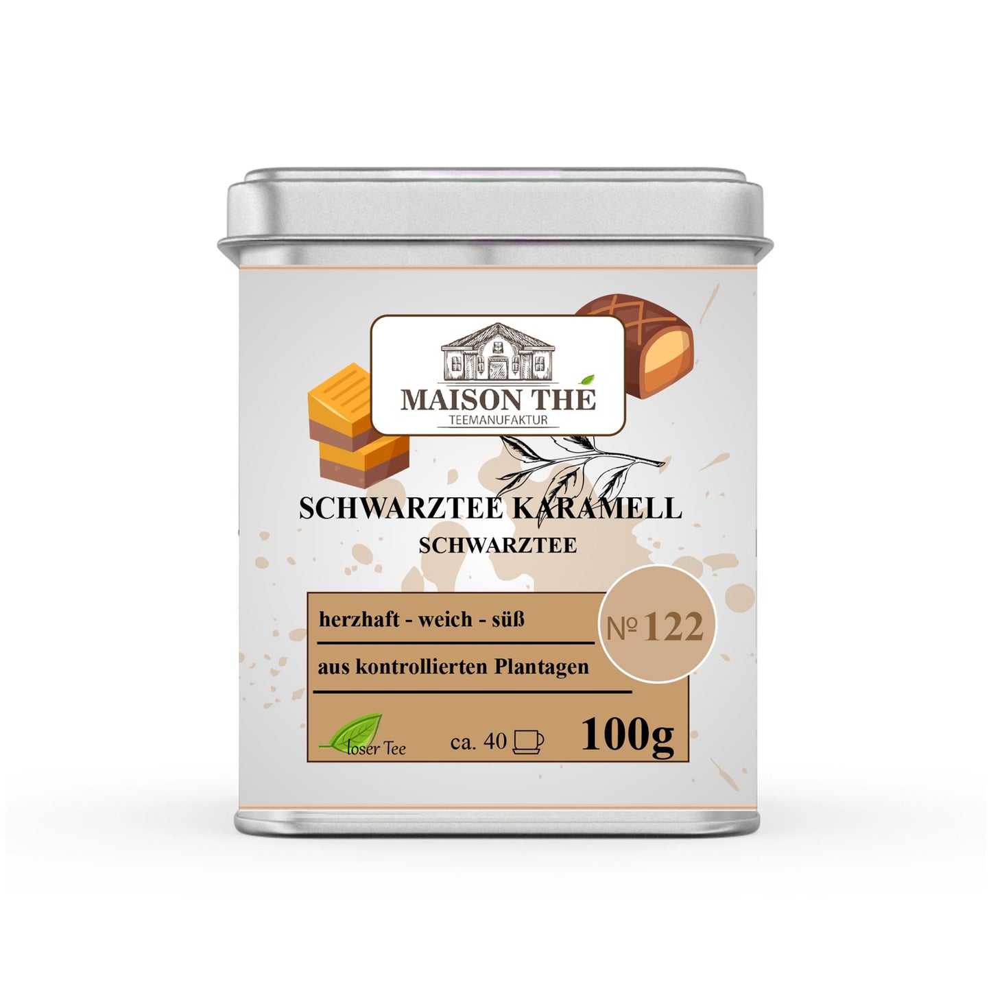 Schwarztee Karamel N=122